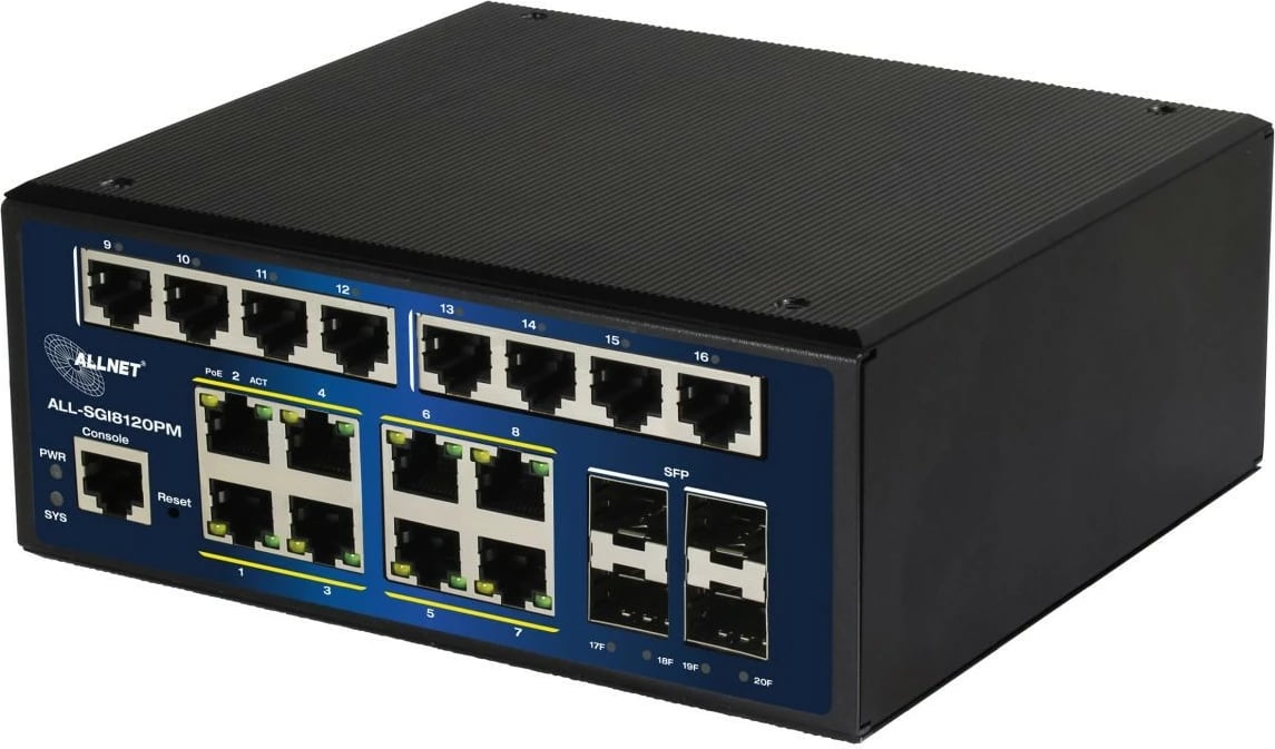 Switch industrial ALLNET ALL-SGI8120PM 20+4P PoE