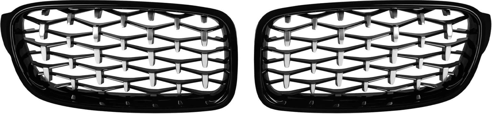 Grill diamant gri/e zezë për sedanin BMW 3 të serisë F30, kamionçinë F31 2011-2019