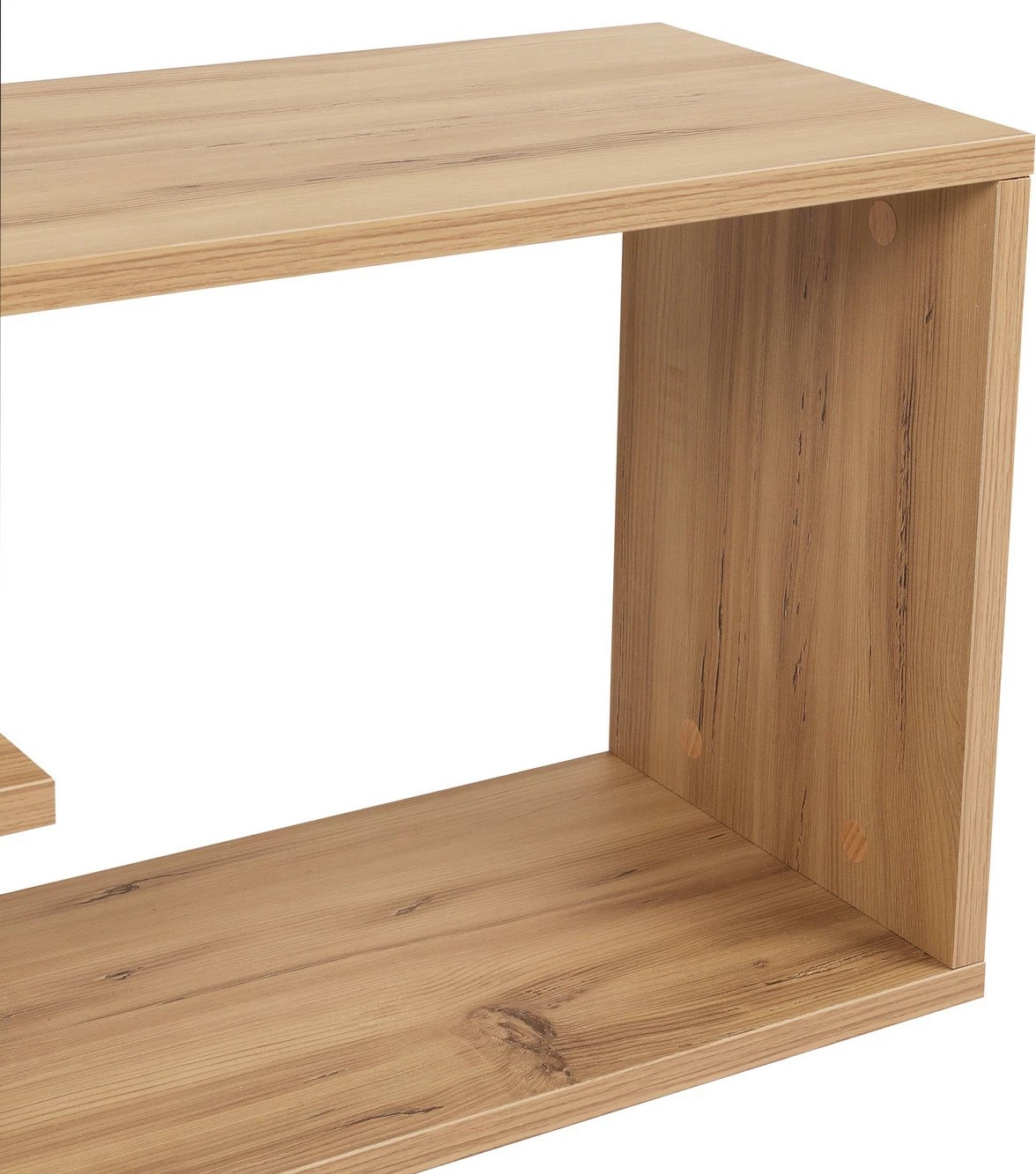 Komodë TV Hanah Home, dizajn zigzag, ngjyrë lisi