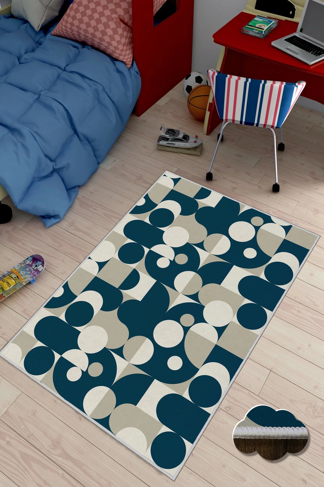 Qilim (50x80) Conceptum Hypnose, WOOKECE126, shumëngjyrësh