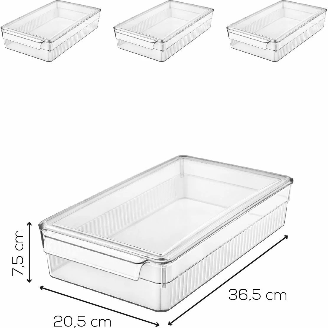 Set organizues frigoriferi (3 copë), Hermia, F-226, transparent