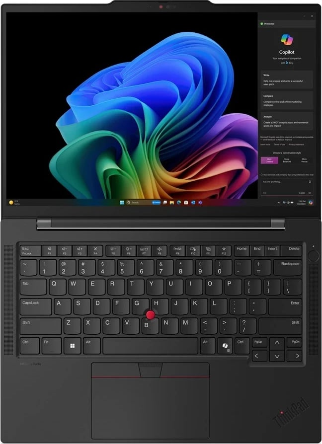 Laptop Lenovo ThinkPad T14s Gen 6 Copilot+ PC, 14", Snapdragon X1E-78-100, 32 GB RAM, 512 GB SSD, Zi