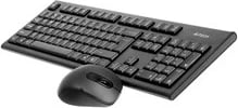 Set tastierë dhe maus A4 Tech 7100N, wireless, USB, i zi