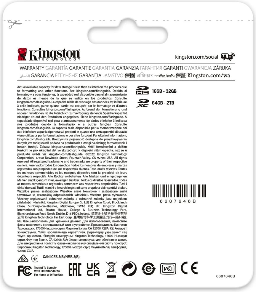 Kartë memorie SDXC Kingston Canvas React Plus 128GB, 300MB/s, e zezë