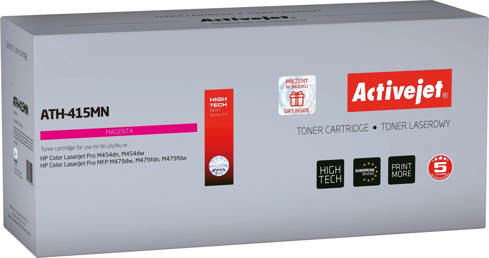 Toner zëvendësues Activejet ATH-415MN  për printer HP 415A W2033A, supreme (me chip), vjollcë