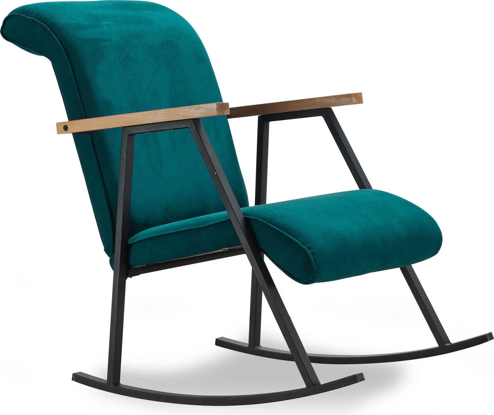 Karrige lëkundëse Atelier del Sofa, Yoka, ngjyrë blu petrol