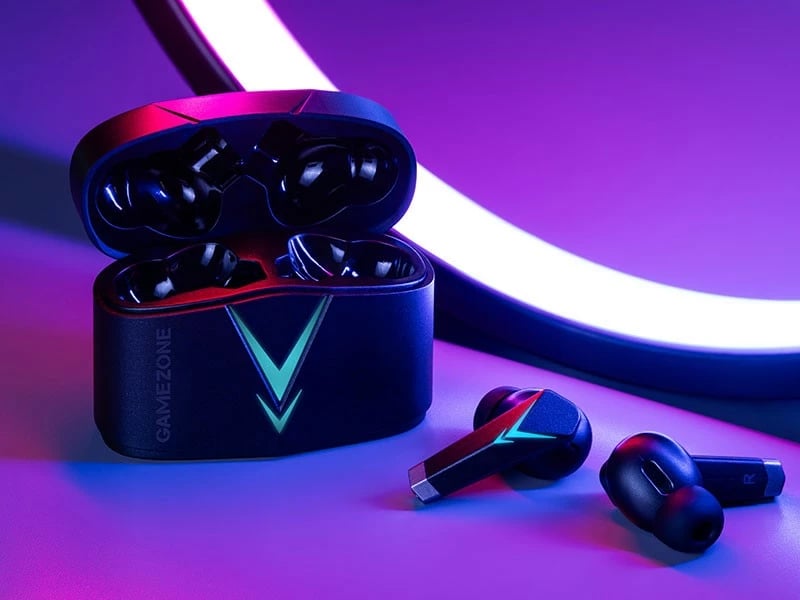 Kufje Bluetooth TWS Tracer GameZone T6 Pro TRASLU47284 me mikrofon, modalitet lojrash 65 ms, Bluetooth 5.3, kuti karikimi 300 mAh, USB-C, e zezë