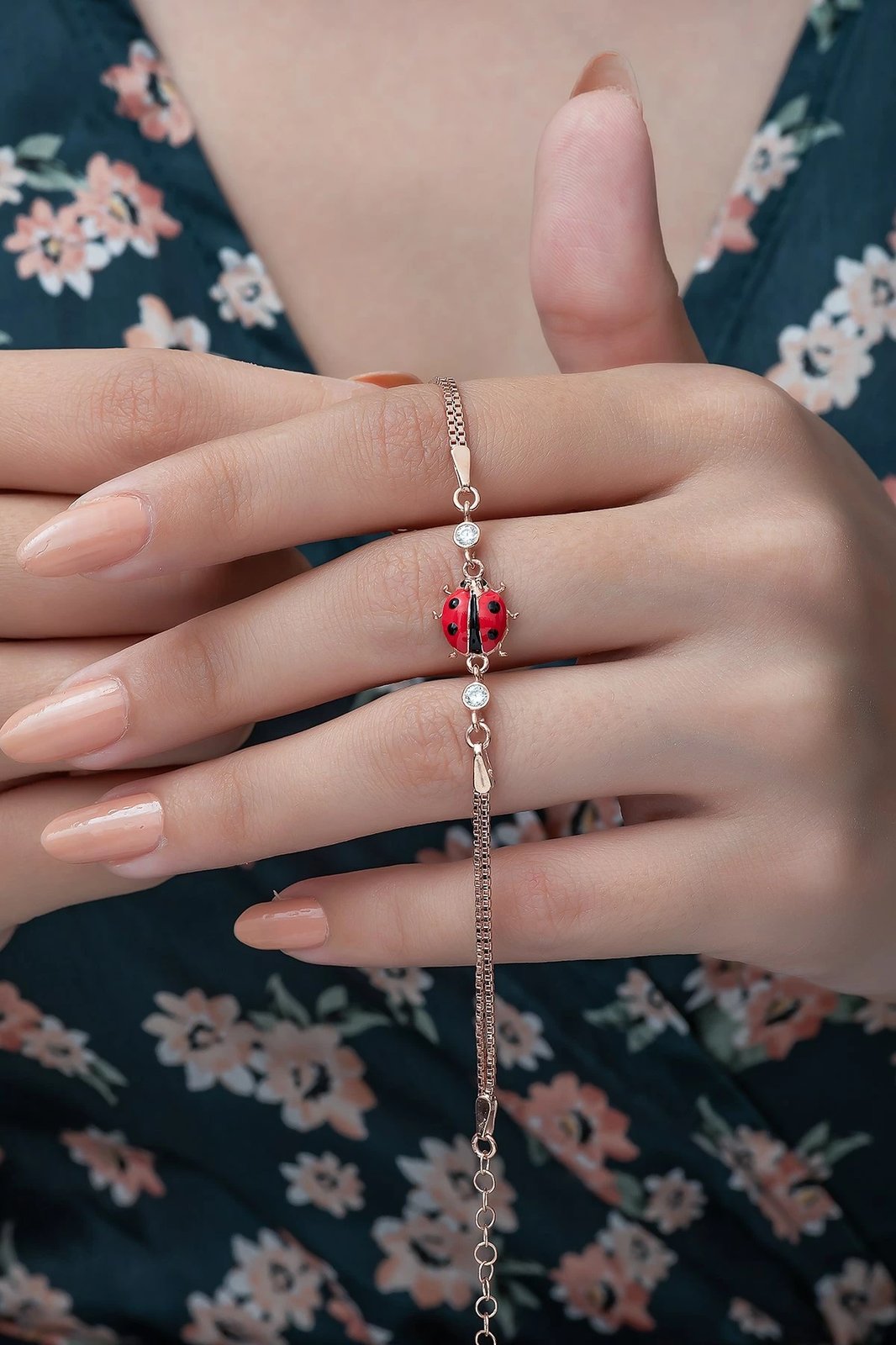 Byzylyk argjendi Jumeon, ngjyrë rozë e artë, TRDYL826