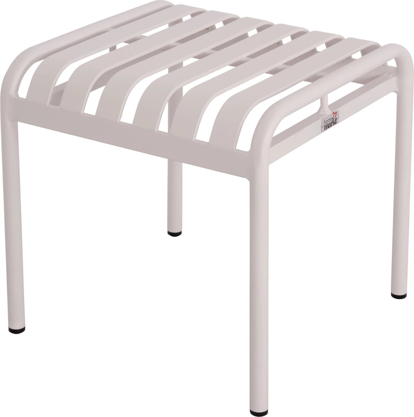 Stool i shkurtër alumini RACHEL, ngjyrë e bardhë, FH6340.02, 45x45x46cm