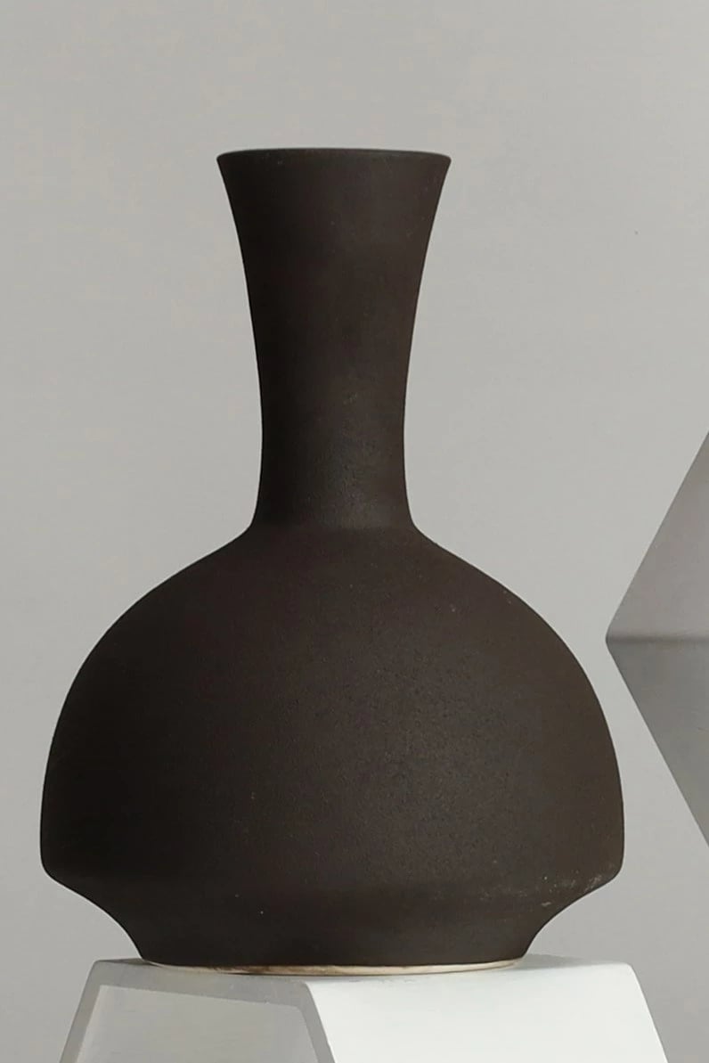 Vazo qeramike Evila Originals, ngjyrë antracit, BSI170, 20x20x27cm