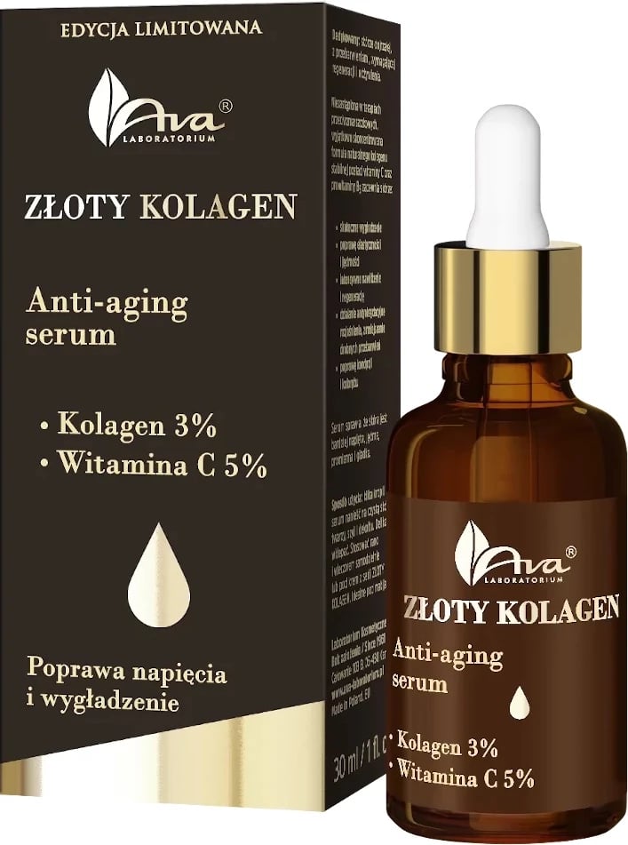Serum për fytyrë Ava Laboratorium Golden Collagen për femra, 30ml