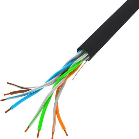Kabllo rrjeti UTP Lanberg LCU5-10CC-0305-BK, 305m, 100Mb/s, e zezë