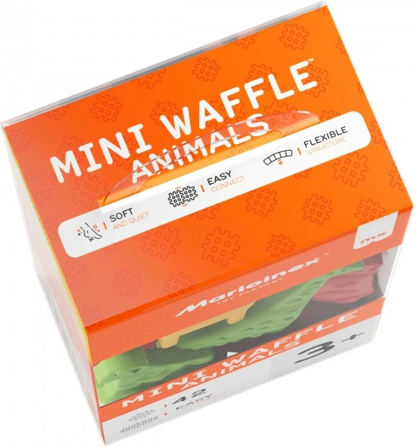 Set blloqe ndërtimi Marioinex Mini Waffle Animals, 42 pjesë, shumëngjyrëshe