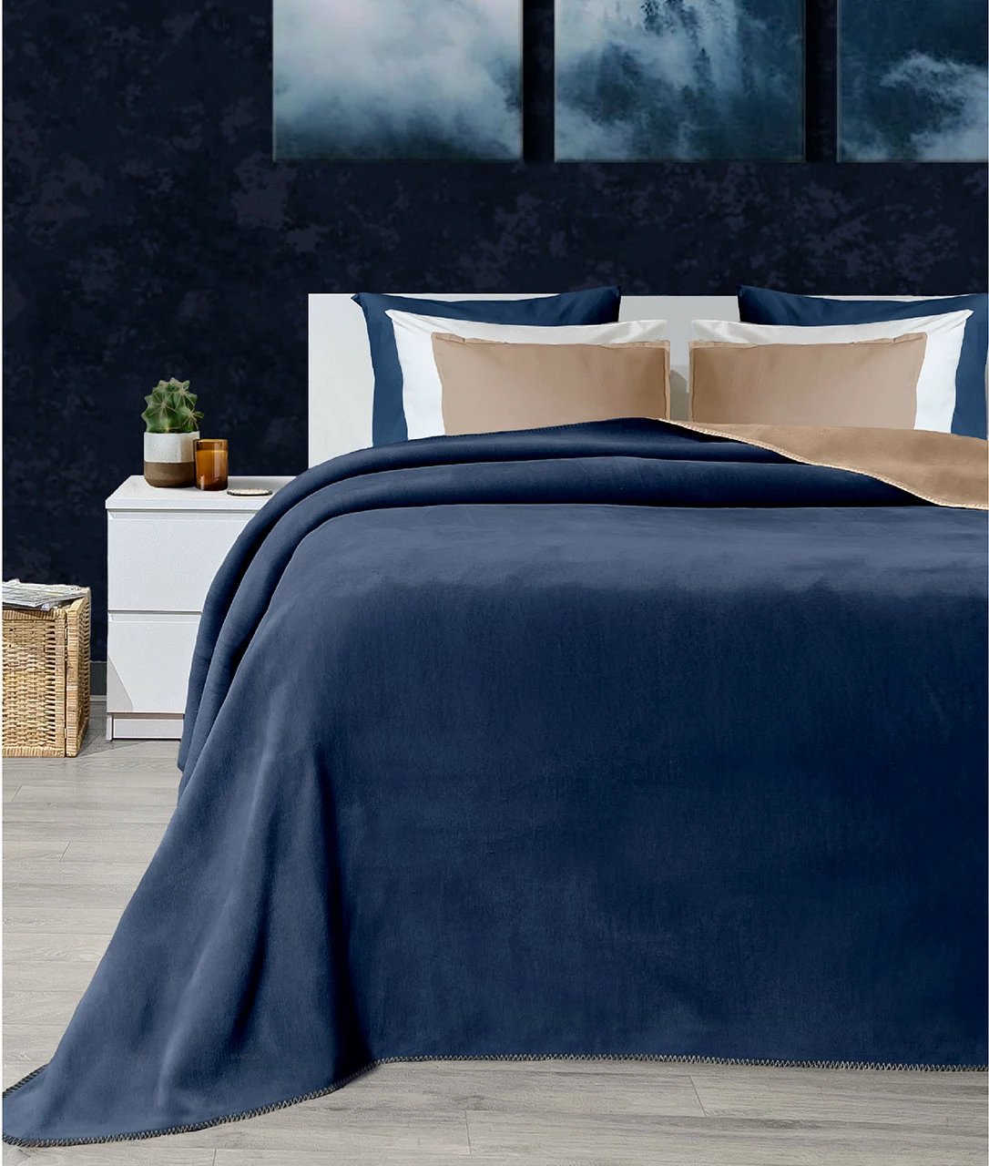 Batanije teke, ngjyrë kafe dhe kaltër, L'essentiel, 150x200cm