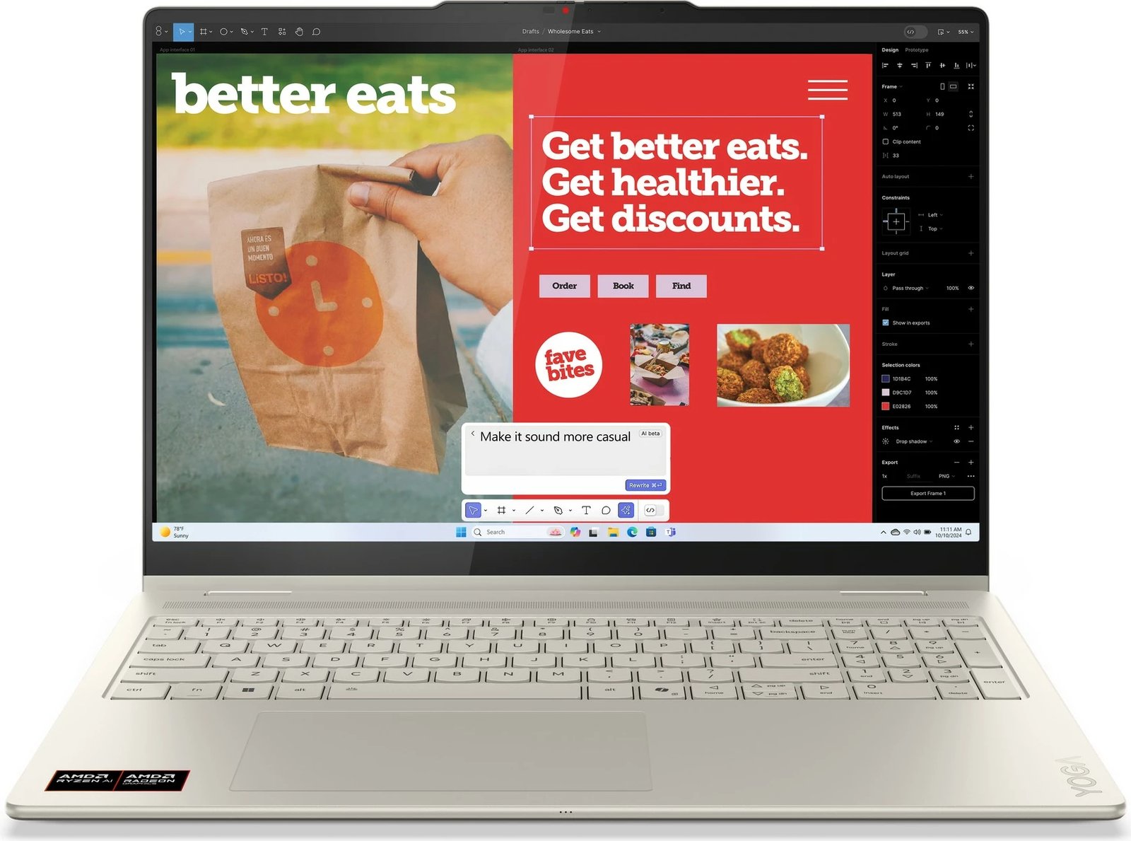 Kompjuter Lenovo Yoga 7 16AKP10, 16GB RAM, 1TB SSD, 16 inç, konvertues, argjend