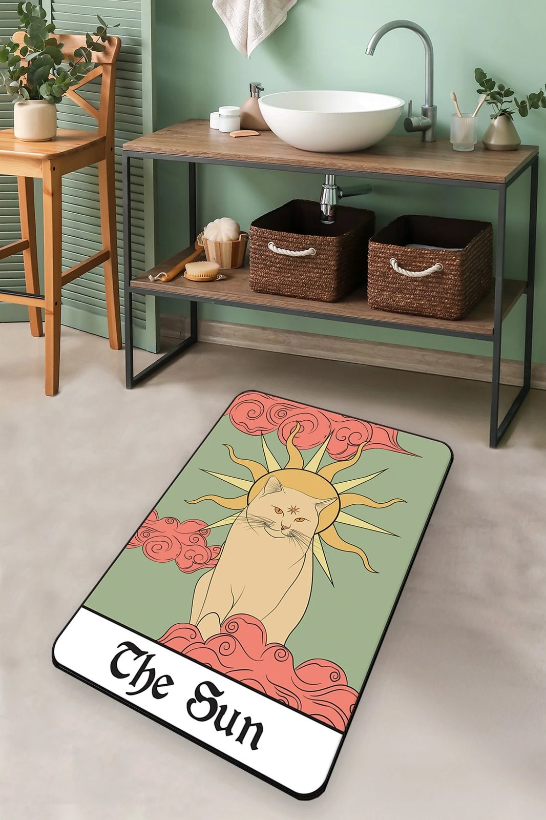 Tapet për banjo Mijölnir, Sunny The Sun, shumëngjyrësh, 70x120cm