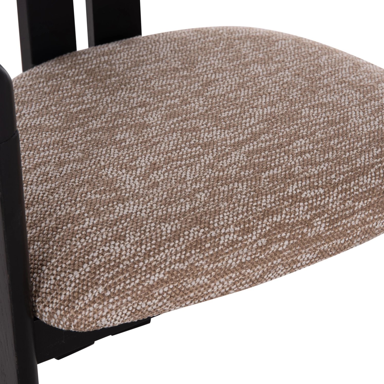 Karrige ngrënieje KALL, stof kafe, dru i zi, FH18247.02, 56x45x73cm