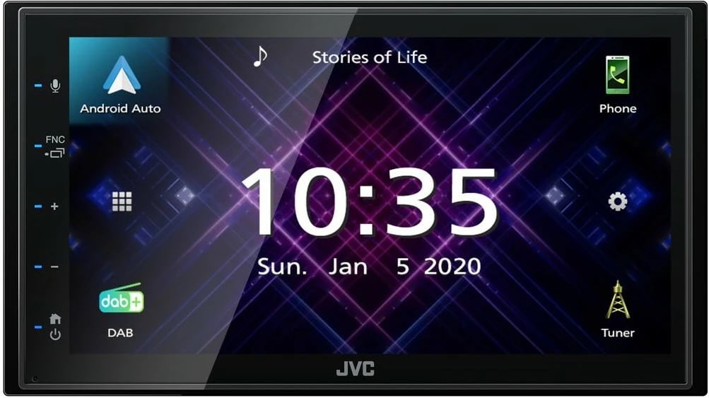 Radio multimedia JVC KW-M565DBT, 6.8 inch, Apple CarPlay, Android Auto, Bluetooth, e zezë