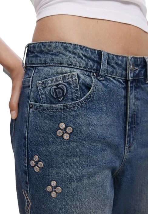 Jeans Desigual femra, të kaltërta