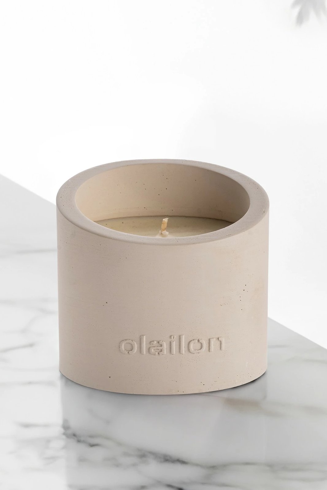 Qiri dekorativ, aromë amber, beton, ngjyrë bezhë, Slope, Aberto Design