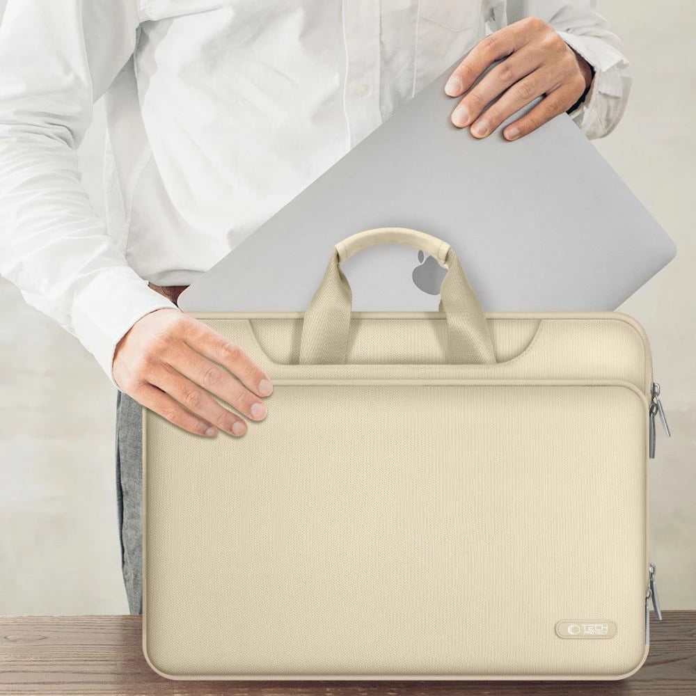 Çantë laptopi Tech-Protect PocketBag 15-16", bezhë