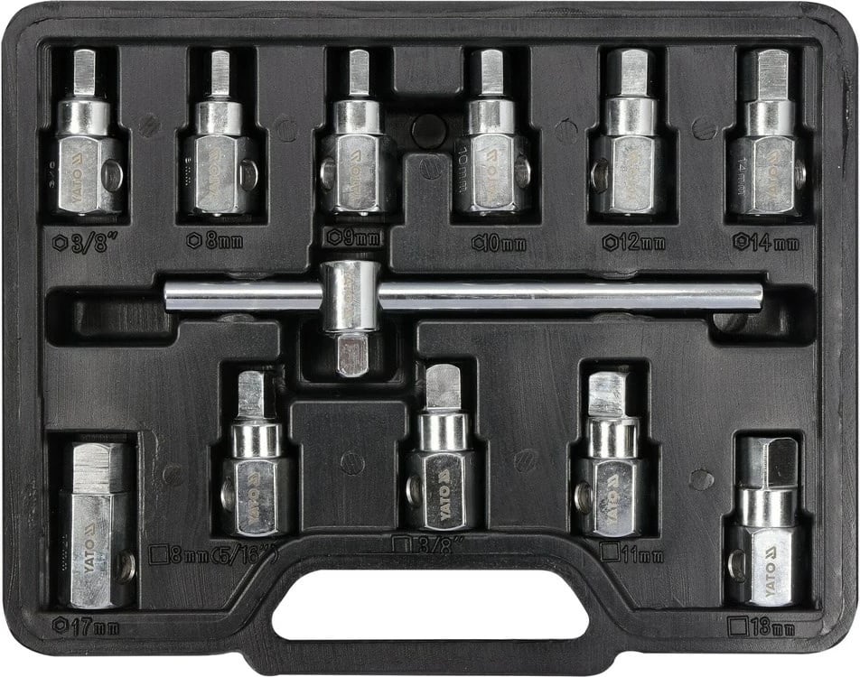 Set çelësa YATO YT-0600, 12 copë, argjendtë