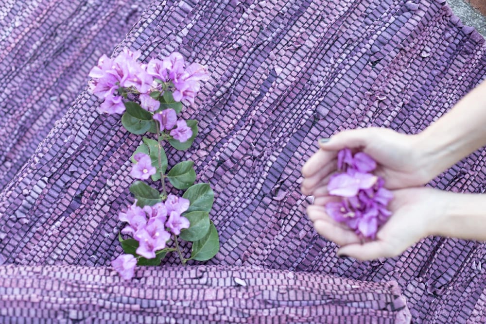 Qilim lëkure, ngjyrë vjollcë, 60x90cm