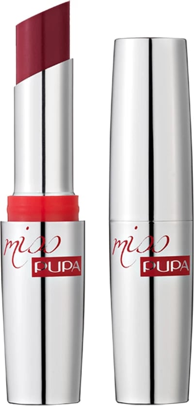 Buzëkuq për femra Pupa Milano Miss Pupa Ultra Brilliant Lipstick 504 Ruby Red, 2.4ml