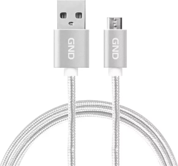 Kabllo Usb GND GNDMICUSB200MM05 (Bardhë, 1m)