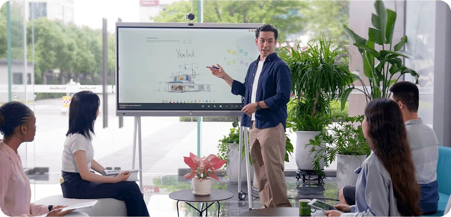 Pllakë digjitale Yealink MeetingBoard 86"/MB86-A001, 4K, LED, Wi-Fi