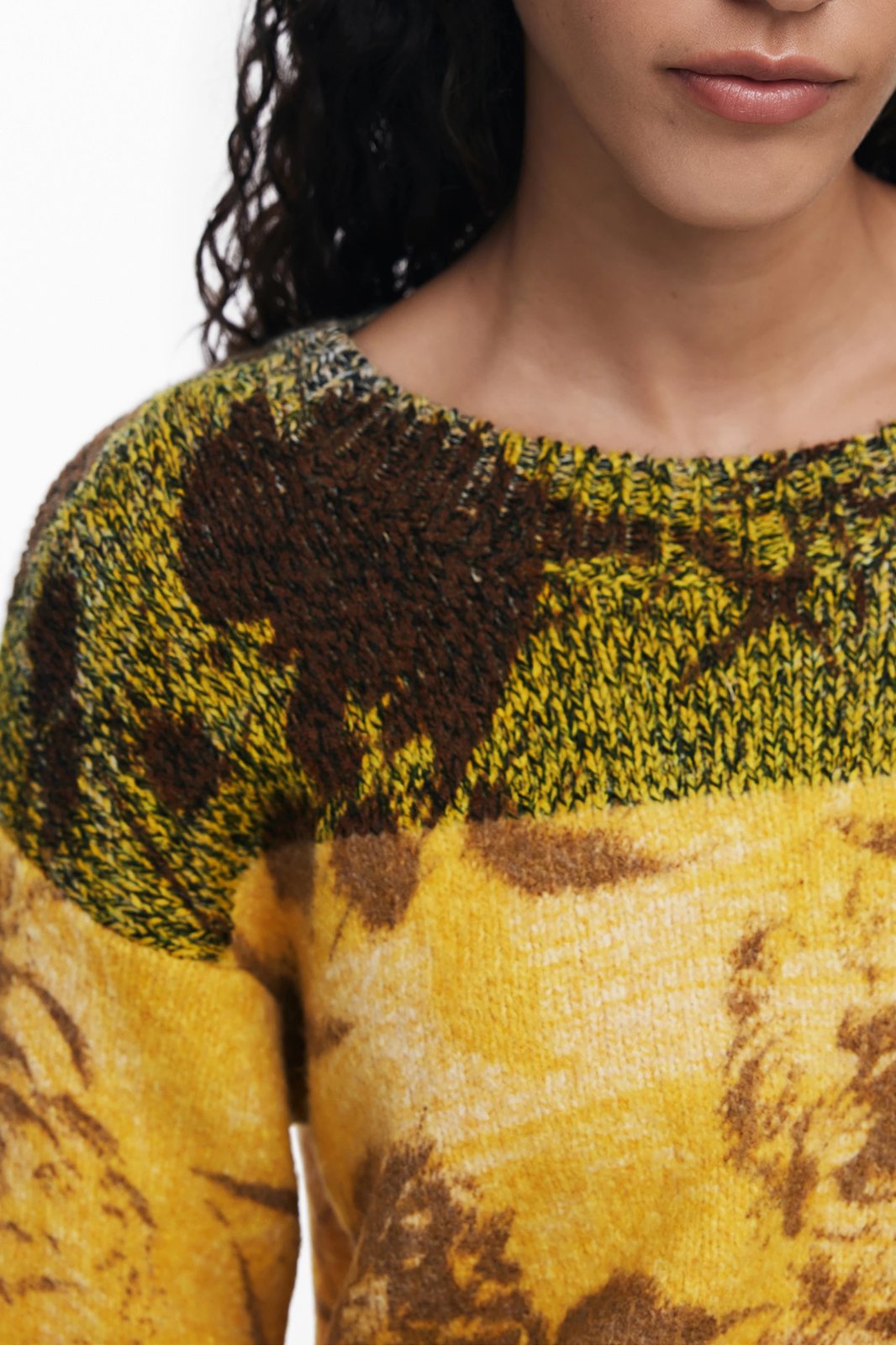 Xhemper femra Desigual Adak, e verdhë