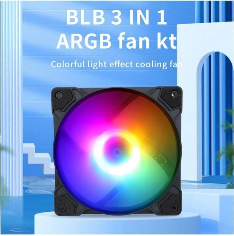 Ventilator Ftohës Për Kompjuter SAMA BLB 3 IN 1 ARGB fan kt (Zezë)
