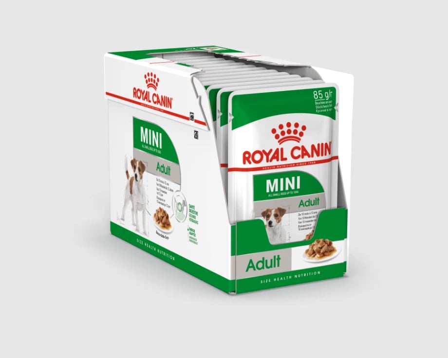 Ushqim i lëngshëm për qen Royal Canin Mini Adult, 12 copë 85g