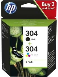 Kartrixhe boje, HP, 304 (3JB05AE), original, black + tri-colour, 2-pack