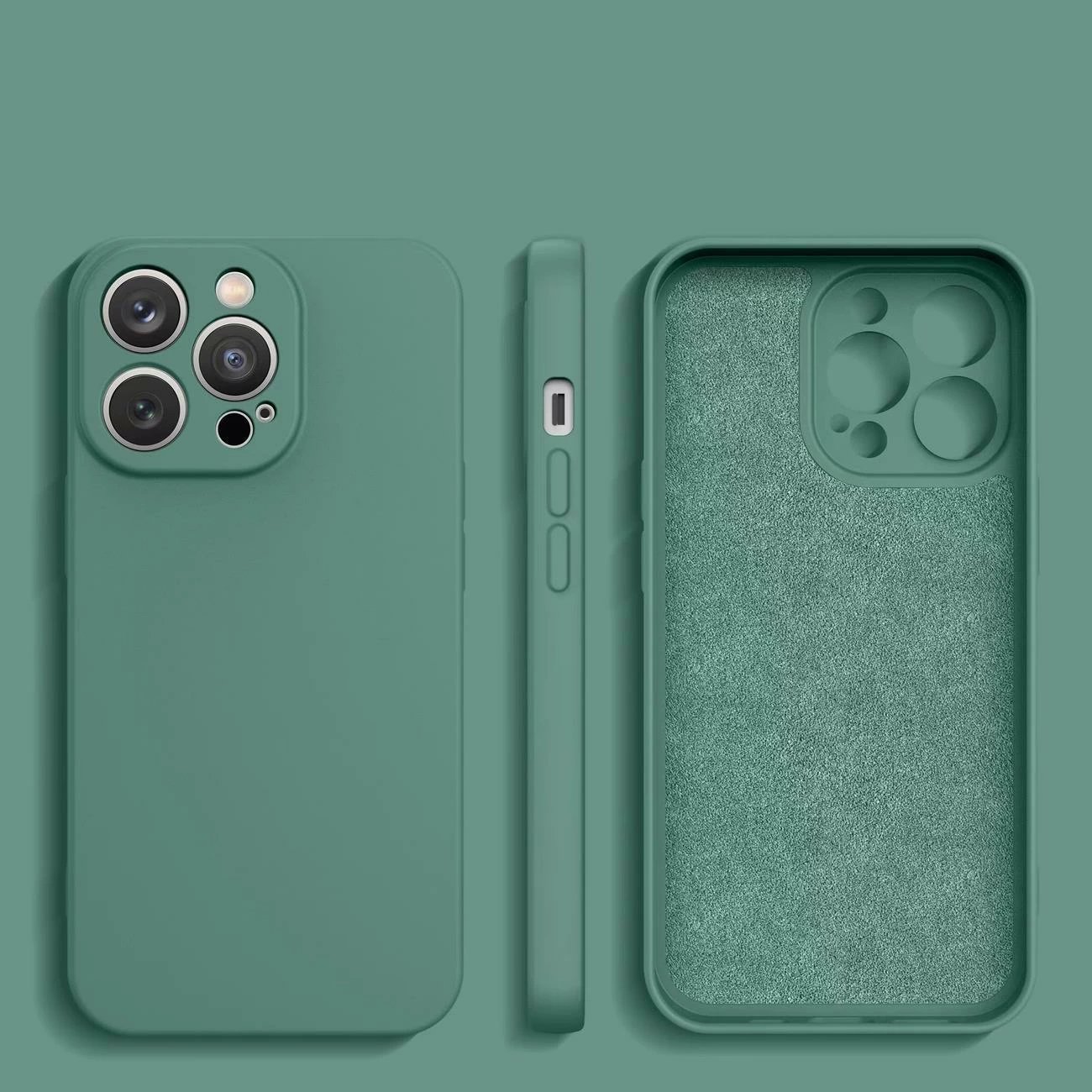 Mbështjellës silikoni Hurtel për Samsung Galaxy A14 5G / Galaxy A14, i gjelbër