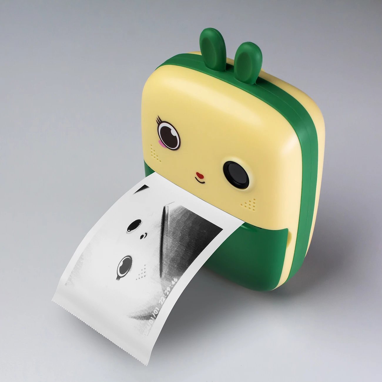 Printer termik mini për fëmijë Hurtel HURC10Z me kamerë dhe video, 1800mAh, i gjelbër