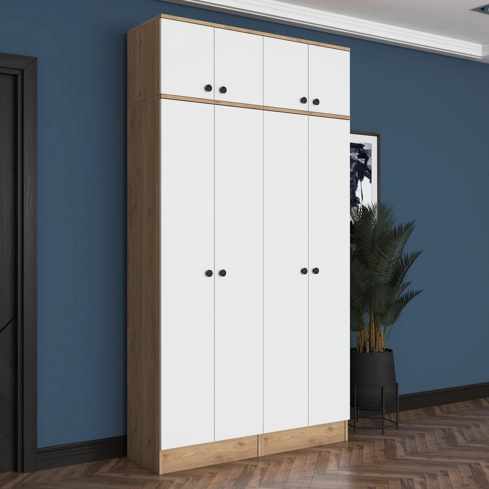 Stendë korridori Skye Decor, ngjyrë arre dhe e bardhë, EA146 - 3883