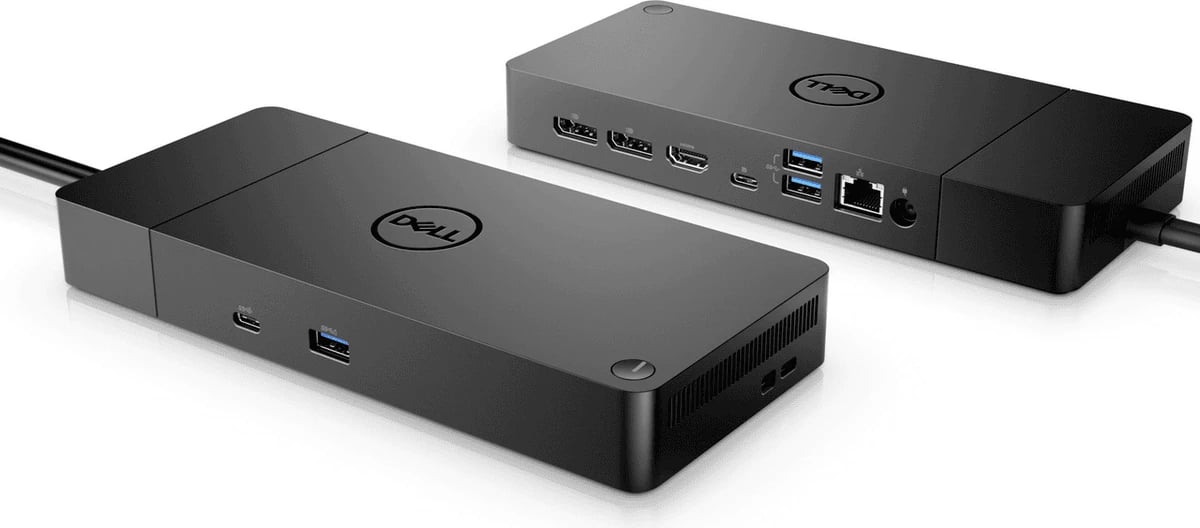 Stacion dokimi, Dell, WD19DCS / 210-AZBW, dyfish USB-C, shumë porta video dhe USB, e zezë