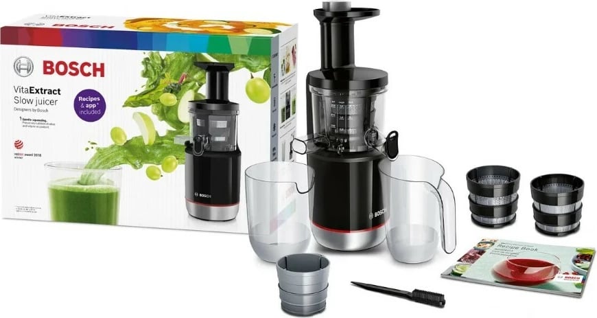 Shtrydhëse frutash Bosch MESM731M, 1L, 150W, e zezë