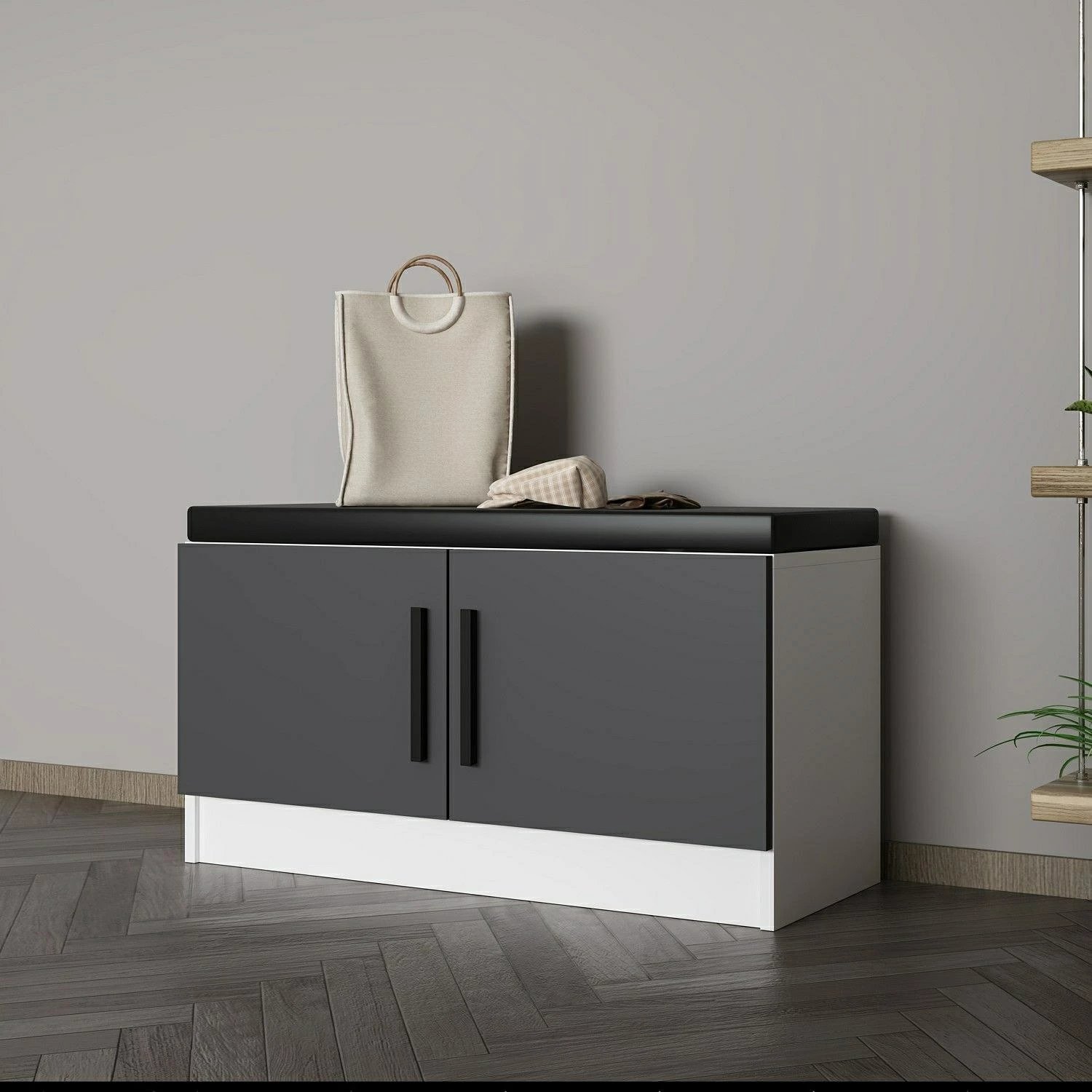 Stendë për korridor Noah, ngjyrë antracit, 90x50x35cm