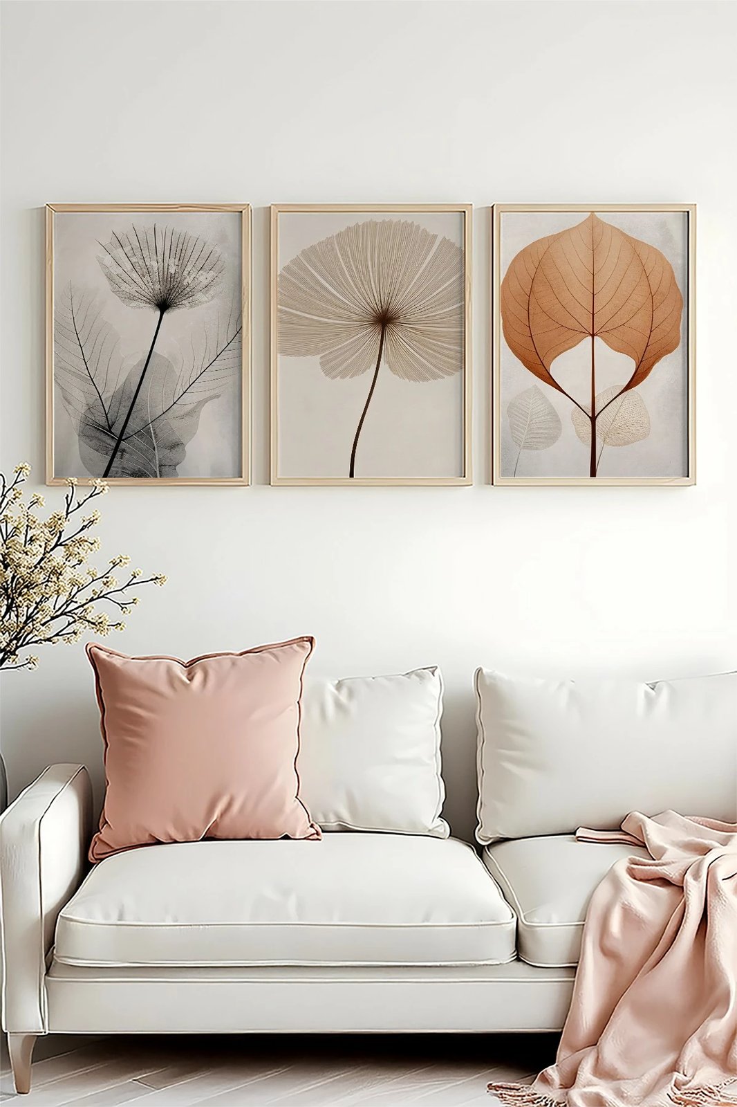 Pikturë dekorative me kornizë MDF (3 copë), Wallity, Huhu481, 50x70 cm