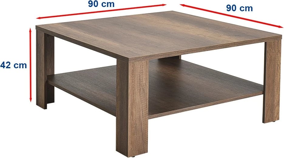 Tavolinë e ulët, ngjyrë arre, Hanah Home, Shp-690-Oo-1