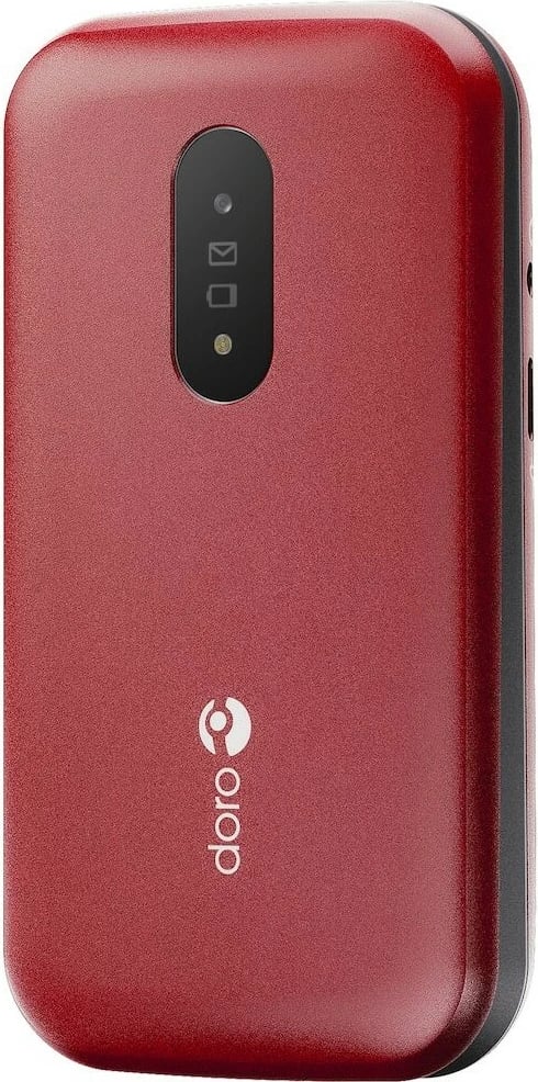 Celular Doro 2820, Clamshell, Single SIM, 2.8", Bluetooth, 1000 mAh, Kuq, Bardhë