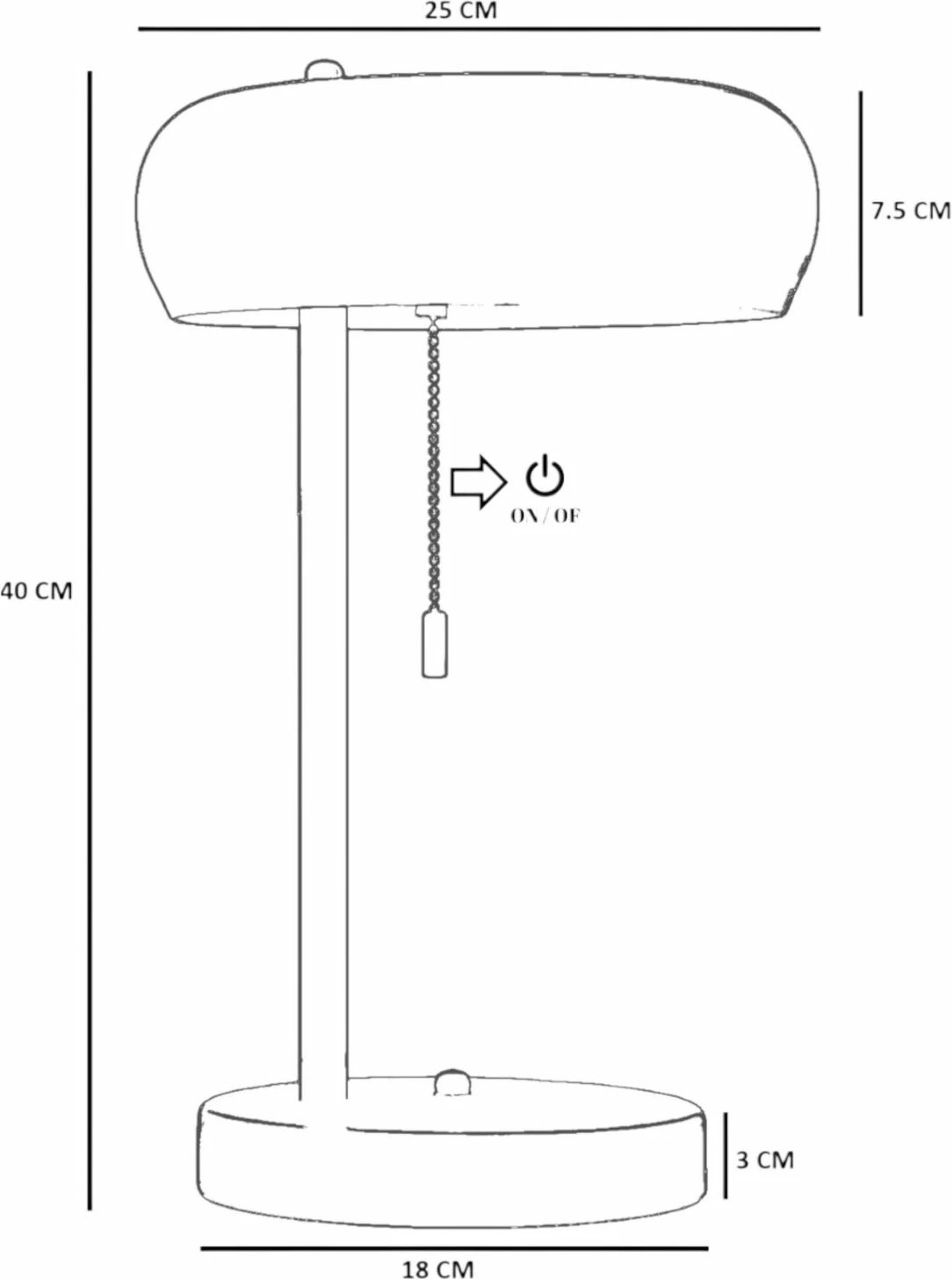 Llambë tavoline Opviq, 8896-5, e bardhë dhe e zezë