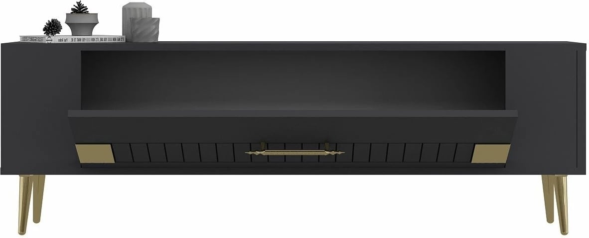 Komodë TV Skye Decor, anthracite, gold, Retrolp4