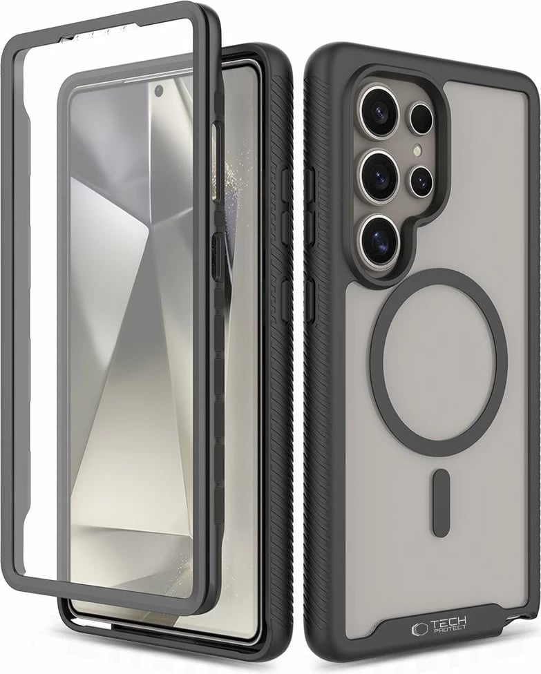 Mbështjellës Tech-Protect Defense MagSafe për Samsung Galaxy S25 Ultra, i zi