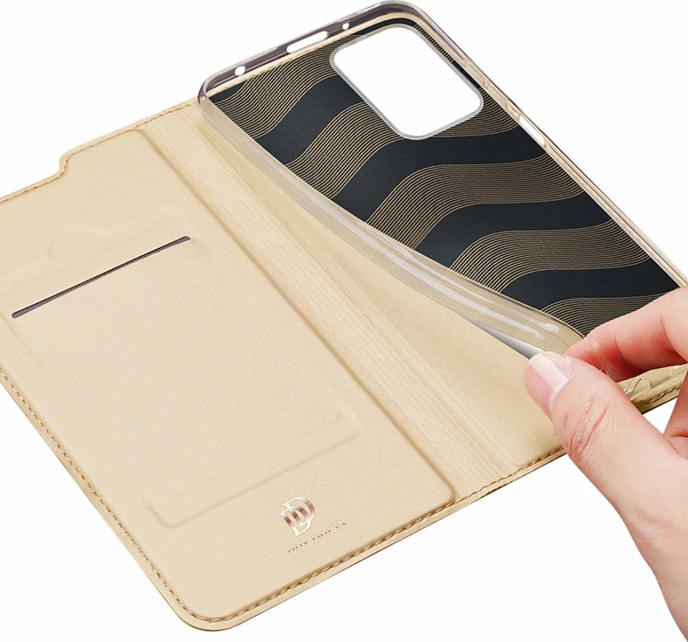Mbështjellës Dux Ducis Skin Pro për Xiaomi Redmi 10, me kapak, me mbajtëse kartelash, Gold Mbështjellës Dux Ducis Skin Pro për Xiaomi Redmi 10, me kapak, me mbajtëse kartelash, Gold