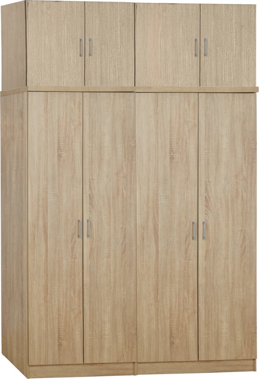 Garderobë katër fletësh me papafingo, ngjyrë sonama, 160x42x241, FH11353.02, set 4 pjesësh Garderobë katër fletësh me papafingo, ngjyrë sonama, 160x42x241, FH11353.02, set 4 pjesësh