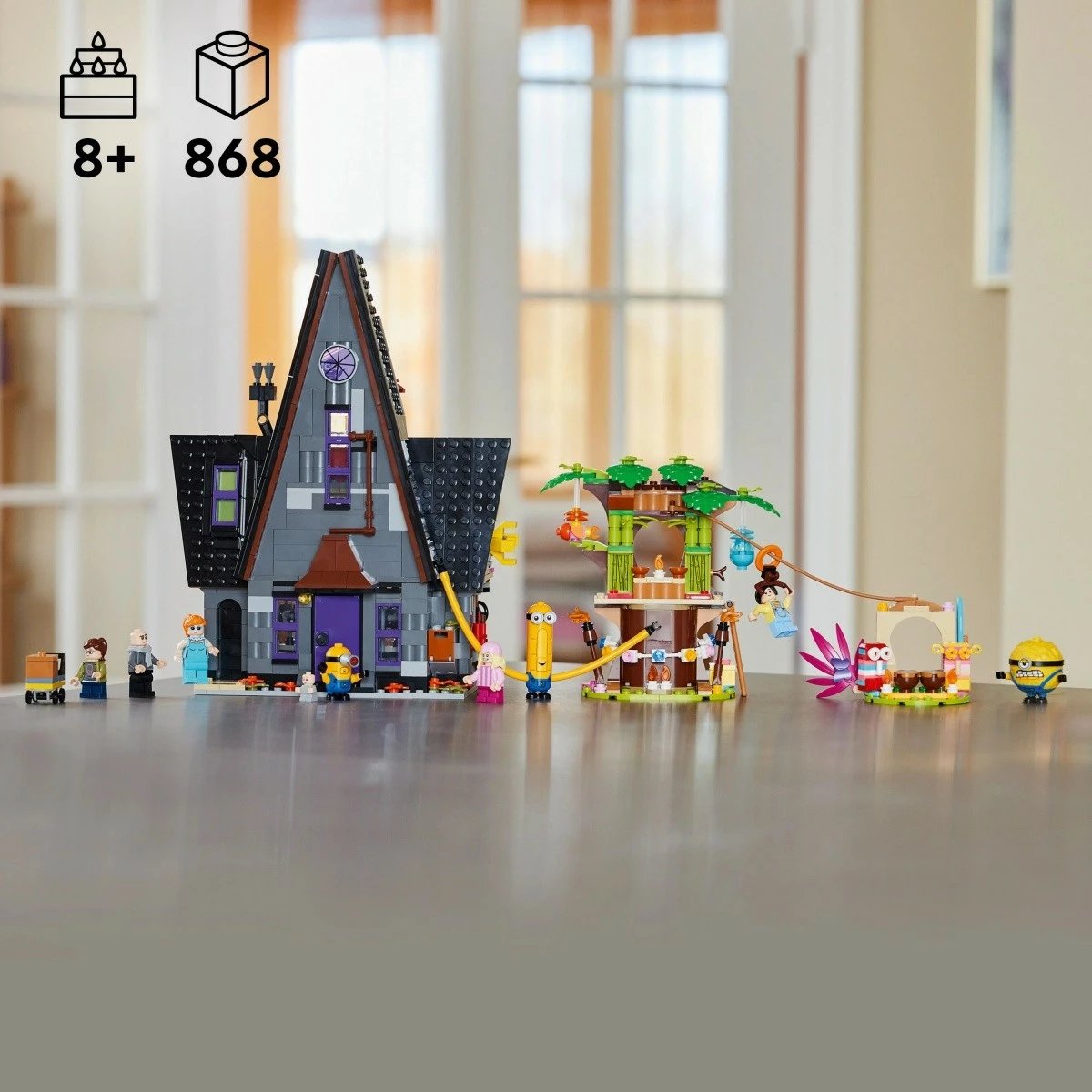 Set LEGO Minions Gru's Family Residence 75583, 868 pjesë, plastikë, për fëmijë, shumëngjyrësh