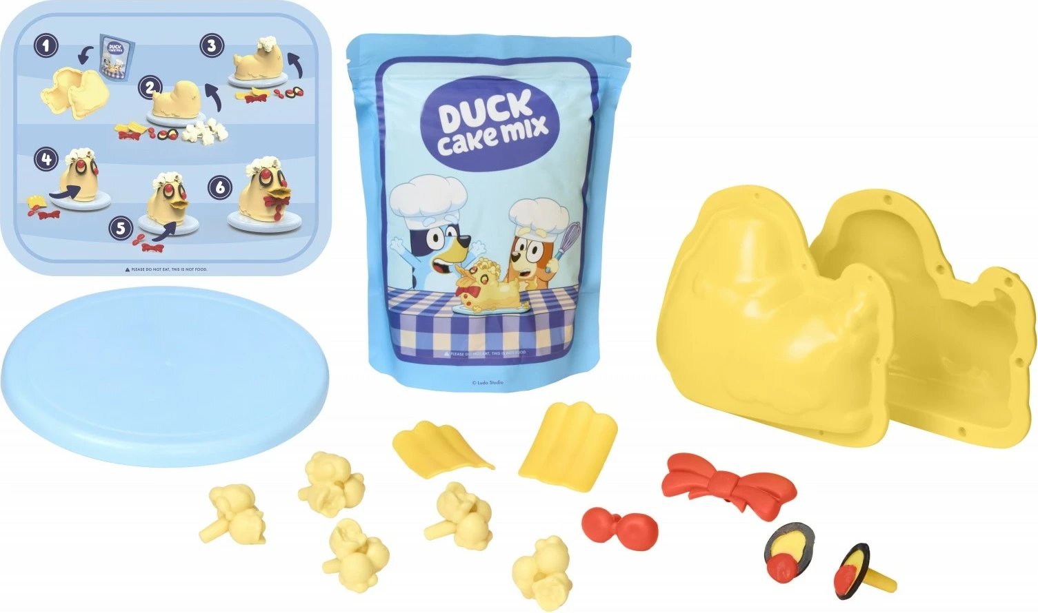 Set tortë me plastelinë Bluey 'Duck', Little Tikes, 643453-EUC, 15 aksesorë, 3+ vjeç, set